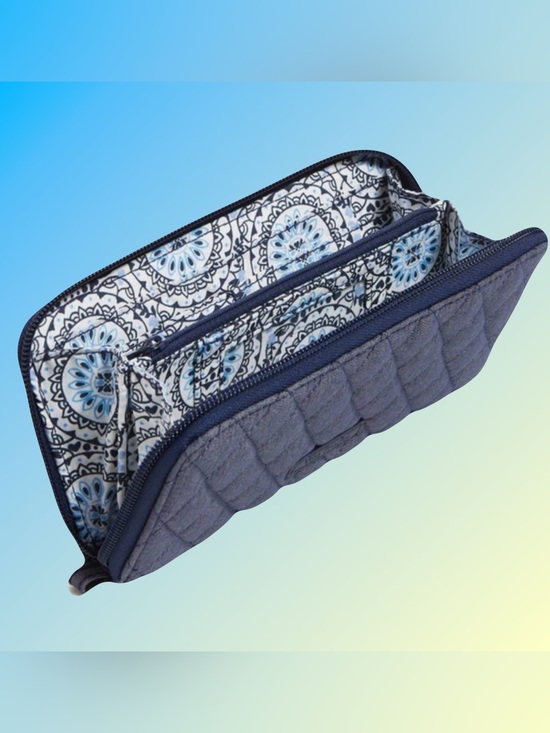 Vera Bradley Handbags - Vera Bradley Denim RFID Accordion Wristlet Wallet in Moonlight Navy NWT